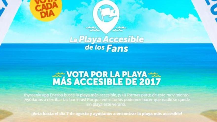 Siete playas de la Región compiten por ser la mejor valorada en accesibilidad