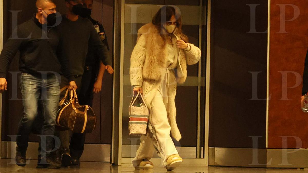 Jennifer López, en el aeropuerto de Gran Canaria