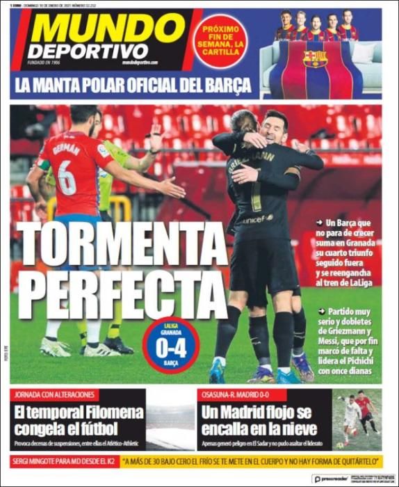 Portada MUNDO DEPORTIVO domingo 10 enero 2021