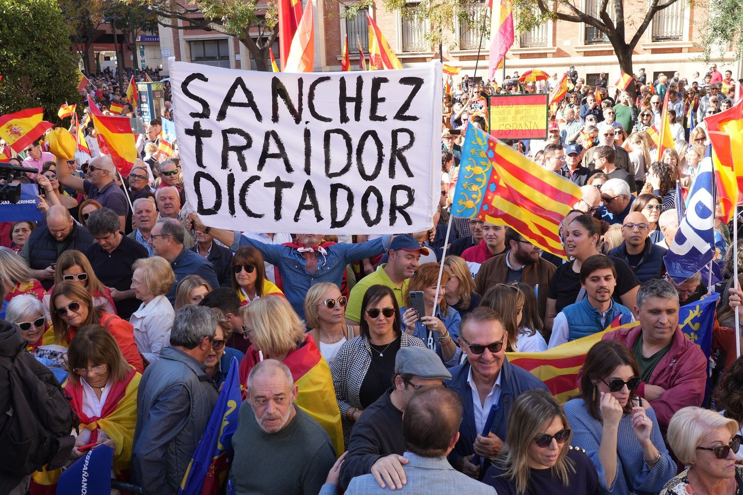 Las imágenes de la manifestación contra la amnistía en Castelló