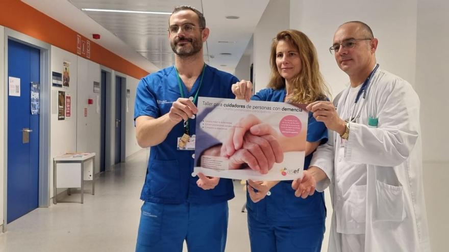 Carlos Cátedra, Raquel Bernal (jefa de Neurología) y Edilberto Martínez.