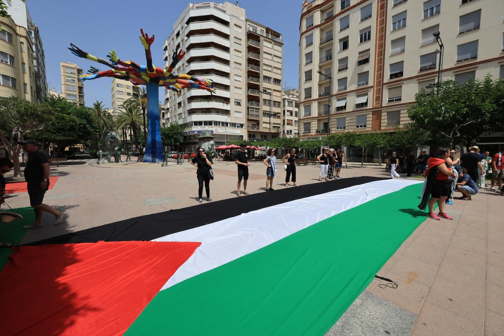 Manifestación a favor del pueblo palestino y la paz en Castellón
