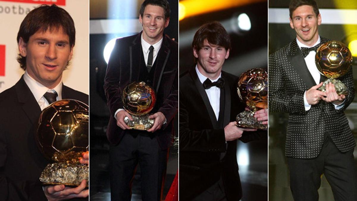 Messi ha destacado últimamente por sus trajes en las galas