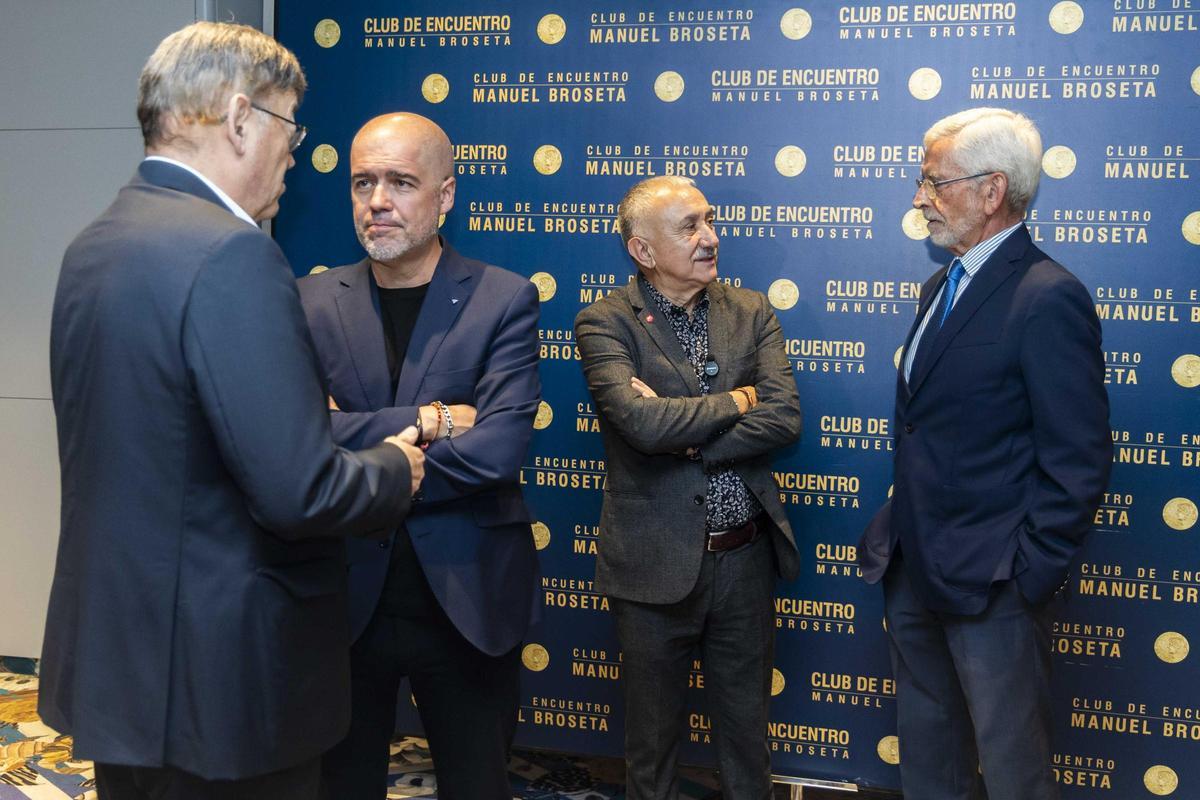 Unai Sordo y Pepe Álvarez en el Club de Encuentro Manuel Broseta