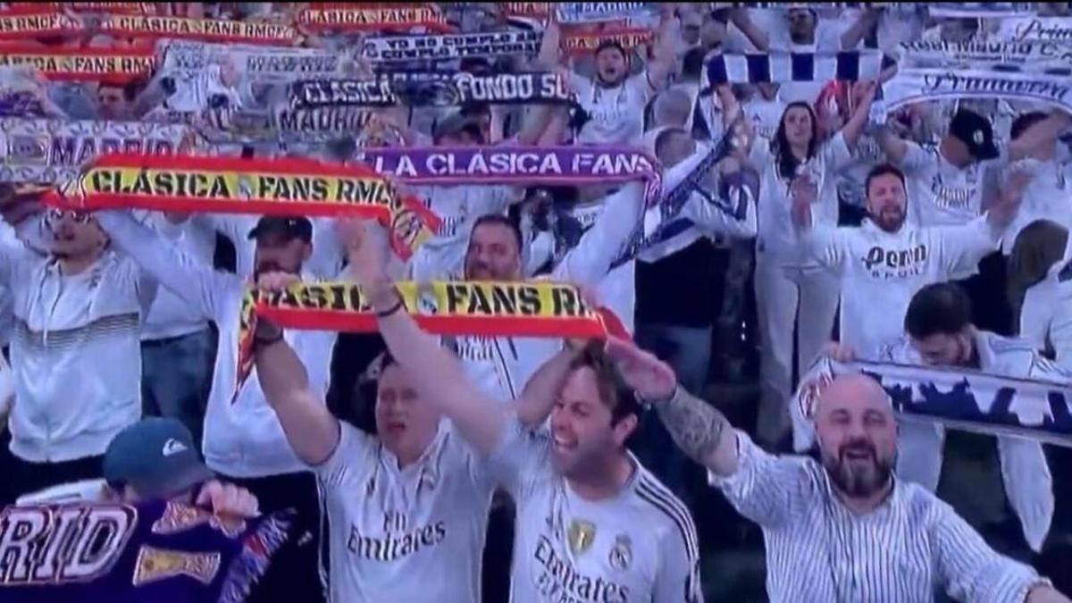 Cazan a un aficionado del Real Madrid haciendo el saludo nazi en el Santiago Bernabéu