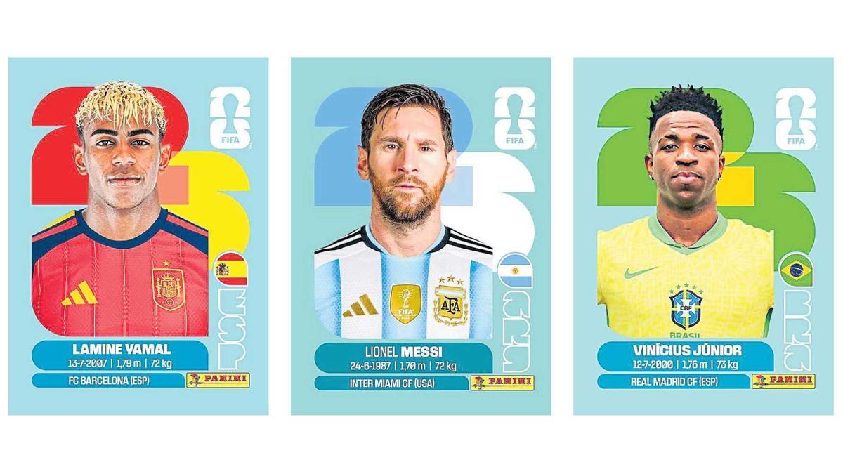 Alguns dels cromos de què consta la col·lecció oficial del Mundial 2026.