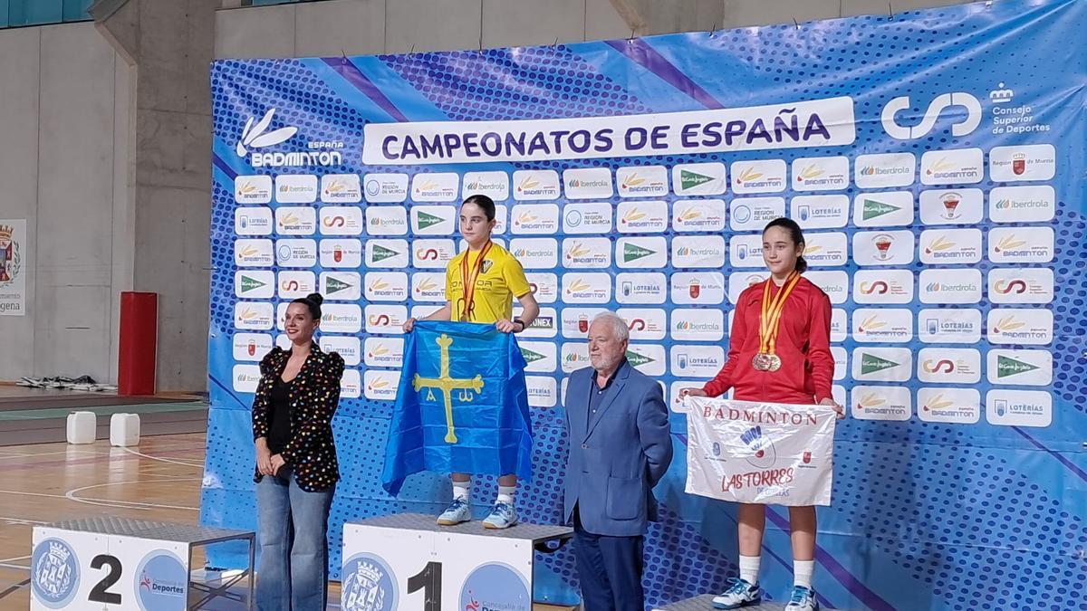 Nadia Alonso en lo alto del podio.