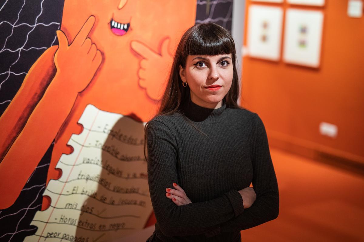 Roberta Vázquez, en su sala de la exposición.