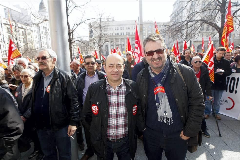 Protesta en Zaragoza contra la caída de los salarios