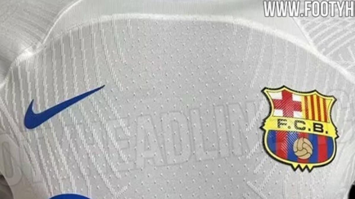 Una parte de la camiseta blanca del Barça