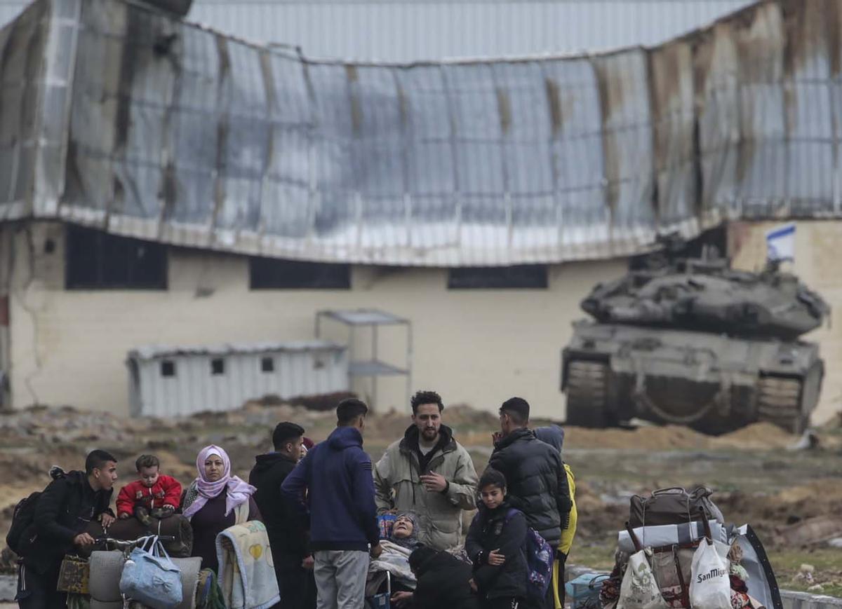 Éxodo palestino, de Khan Yunis a  Rafah