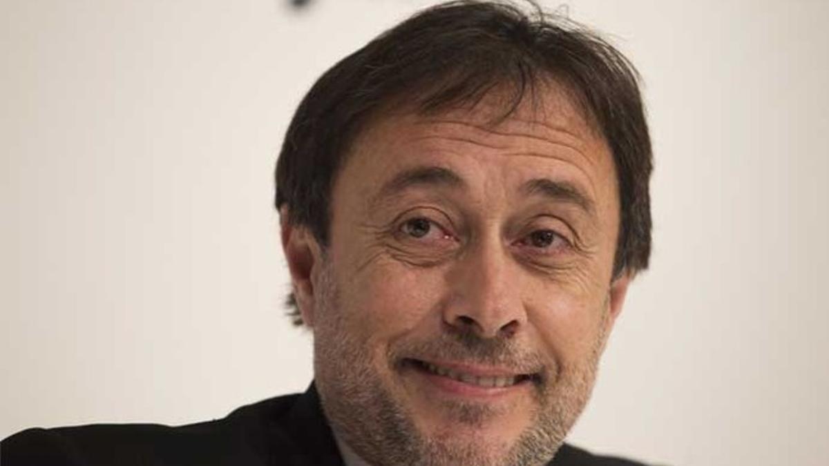 Agustí Benedito en rueda de prensa en el Col·legi de Periodistes de Catalunya