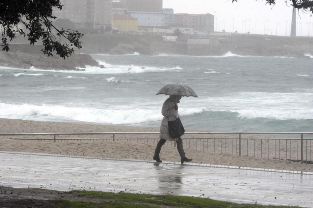 Día de paraguas en A Coruña