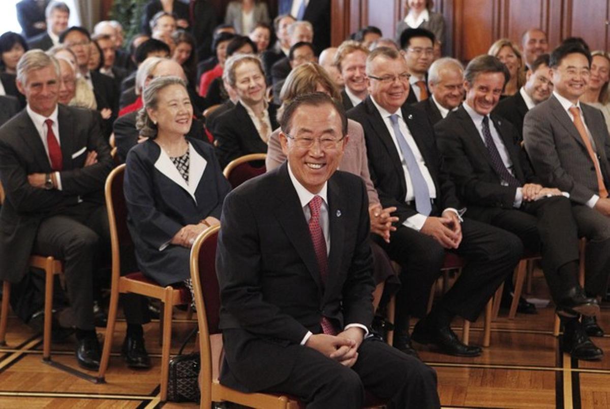 El secretari general de l’ONU, Ban Ki-moon, aquest dijous a l’ajuntament de Viena. El secretari general de l’ONU, Ban Ki-moon, aquest dijous a l’ajuntament de Viena.
