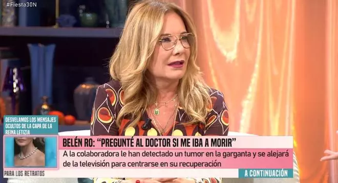 Belén Rodríguez, hospitalizada en pleno tratamiento por el cáncer de garganta