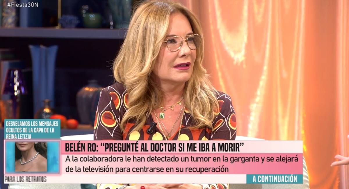 Belén Rodríguez cuenta en el programa 'Fiesta' cómo se enteró de su diagnóstico