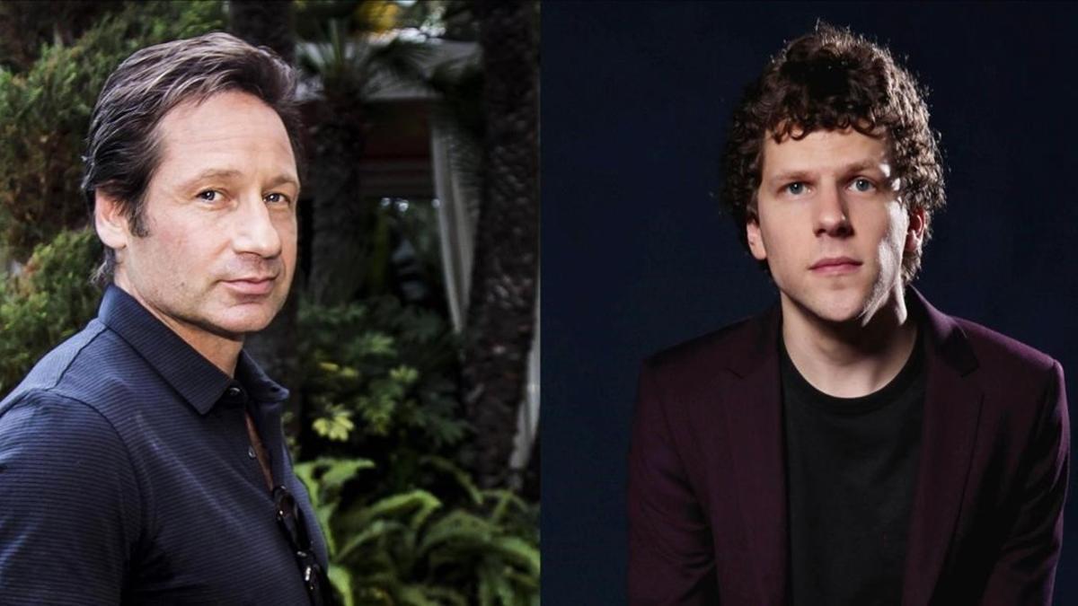 David Duchovny y Jesse Eisenberg.