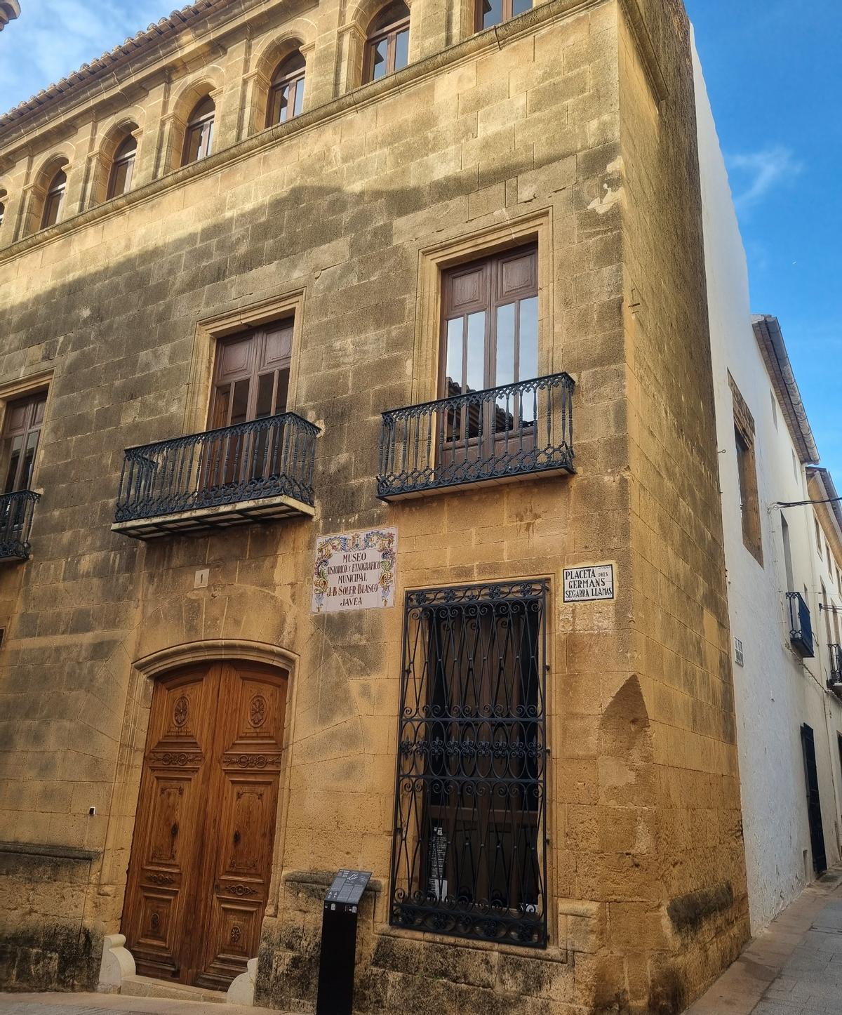 El Palau d'Antoni Banyuls, sede del Museo Soler Blasco de Xàbia