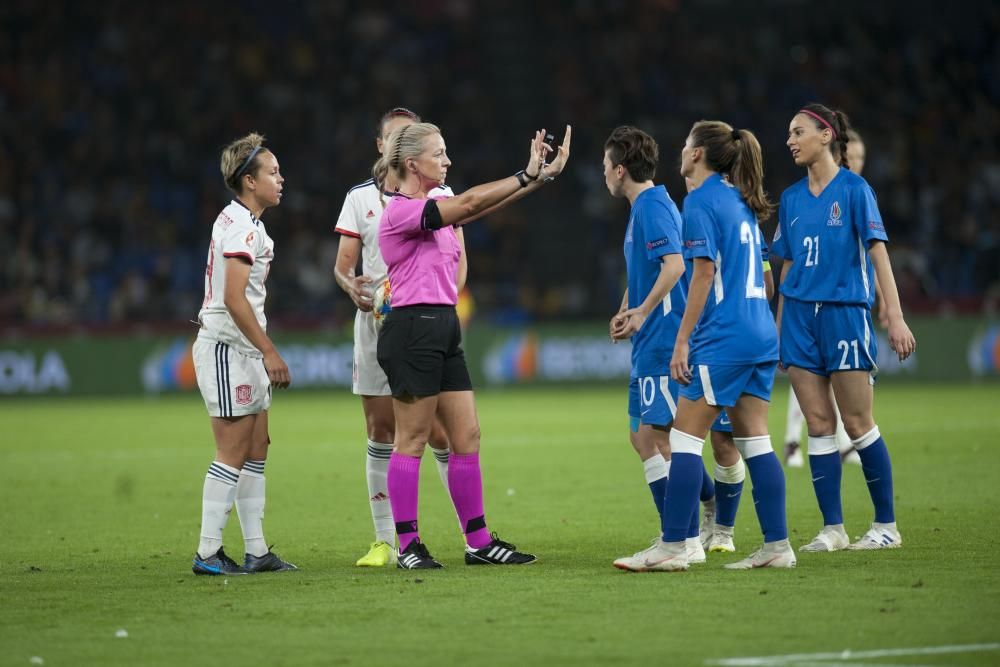 La selección española femenina, en Riazor