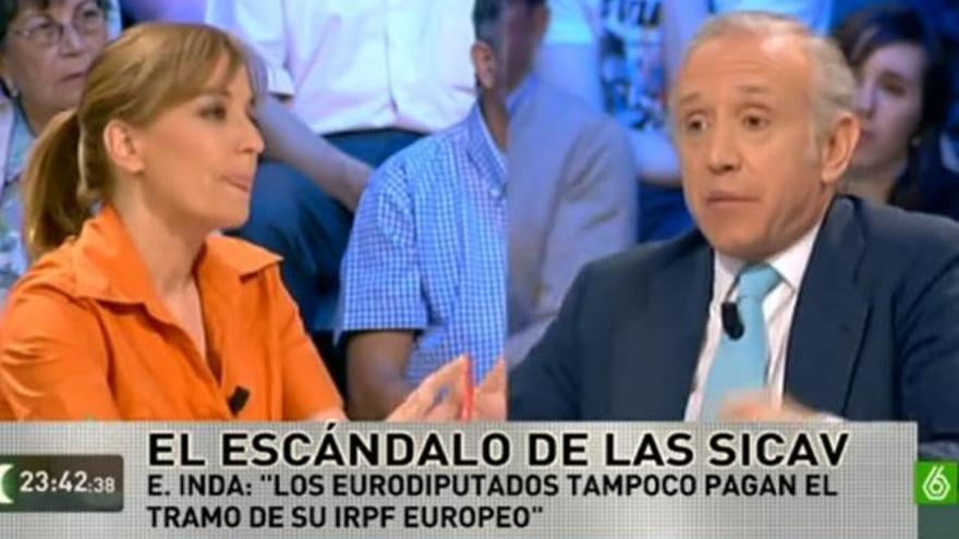 Tania Sánchez y Eduardo Inda en &#039;LaSexta Noche&#039;.