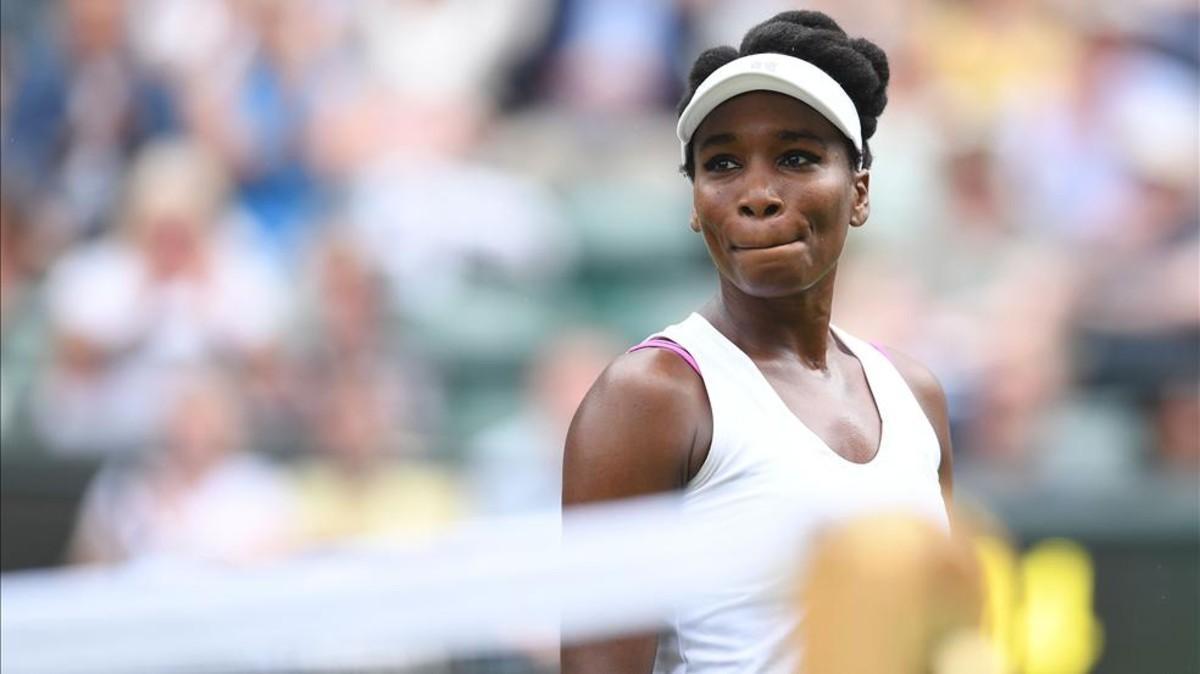 Venus Williams, en su partido ante Mertens