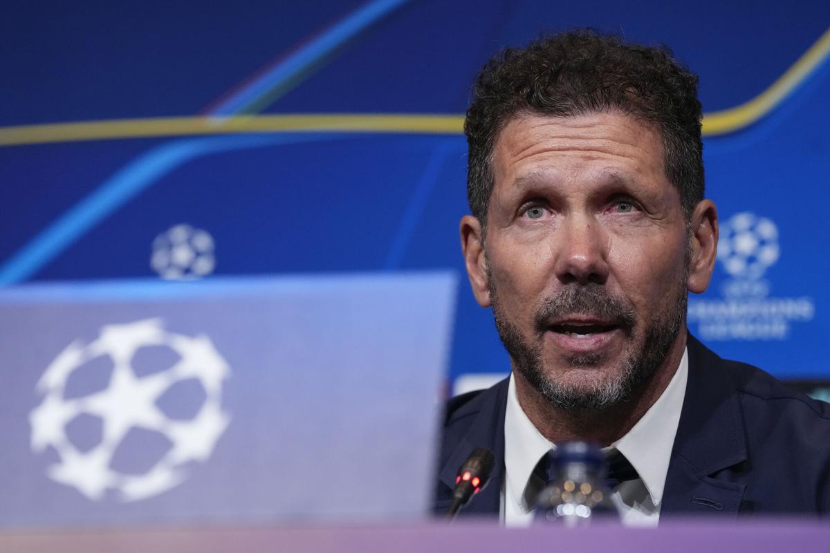 El entrenador del Atlético de Madrid, Diego Simeone.