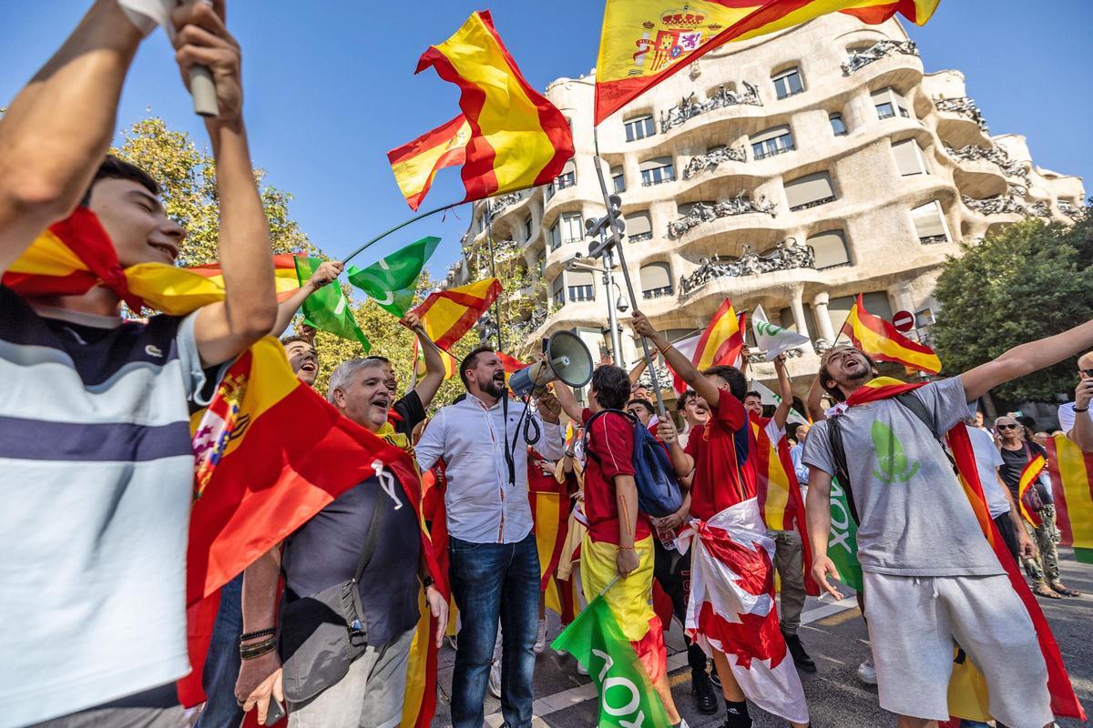 Manifestación por el 12-O en Barcelona