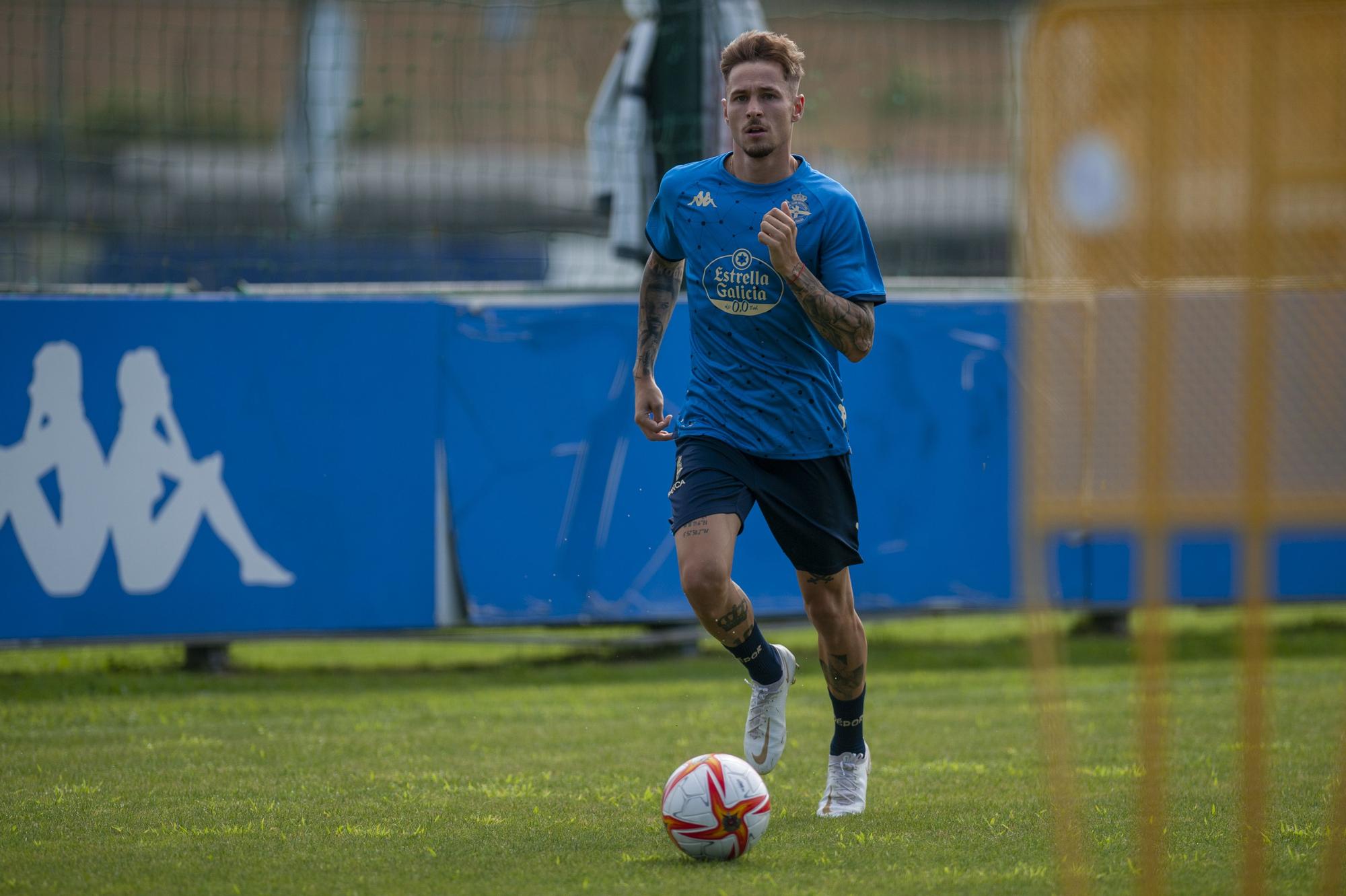 Héctor y Granero, al margen en el primer entrenamiento de la pretemporada del Dépor 2022-23