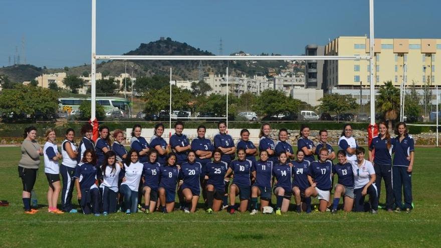 Equipo del CDU Málaga de rugby femenino