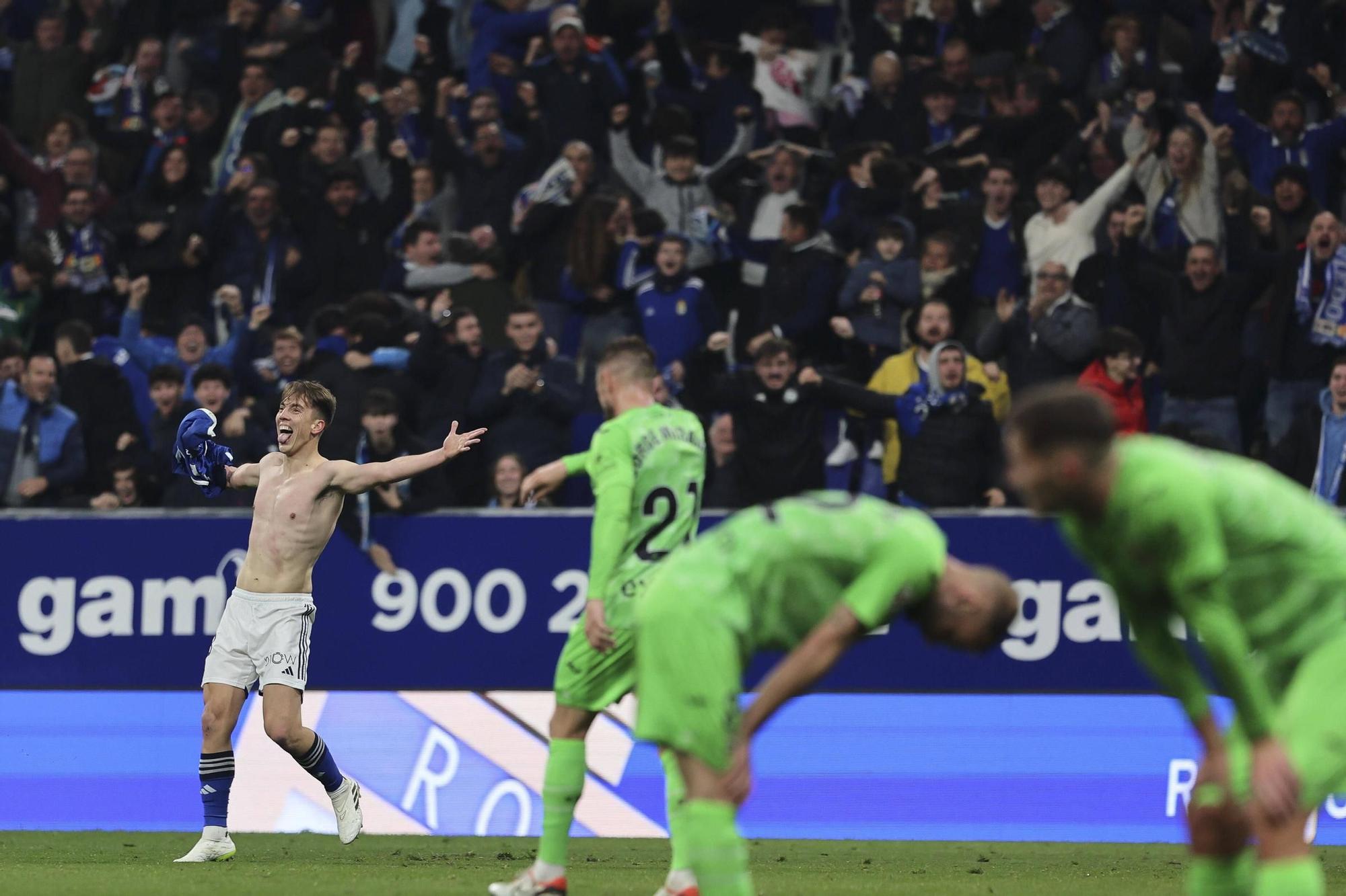 El partido entre el Real Oviedo y el Leganés, en imágenes