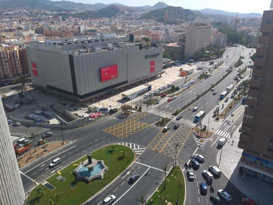 La avenida de Andalucía queda libre de las obras del metro de Málaga tras diez años.