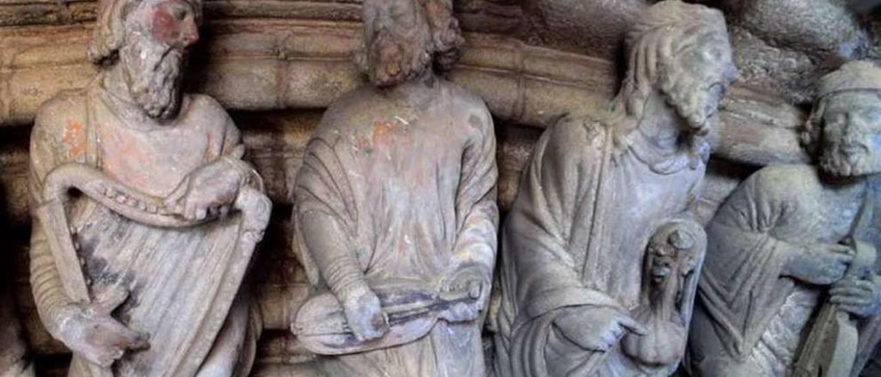 Detalle del Pórtico de la Gloria de la catedral de Santiago. // Xoán Álvarez