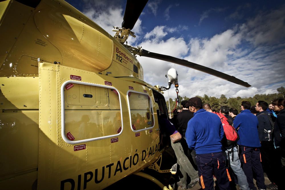 Simulacros de rescate en altura en Alcoy