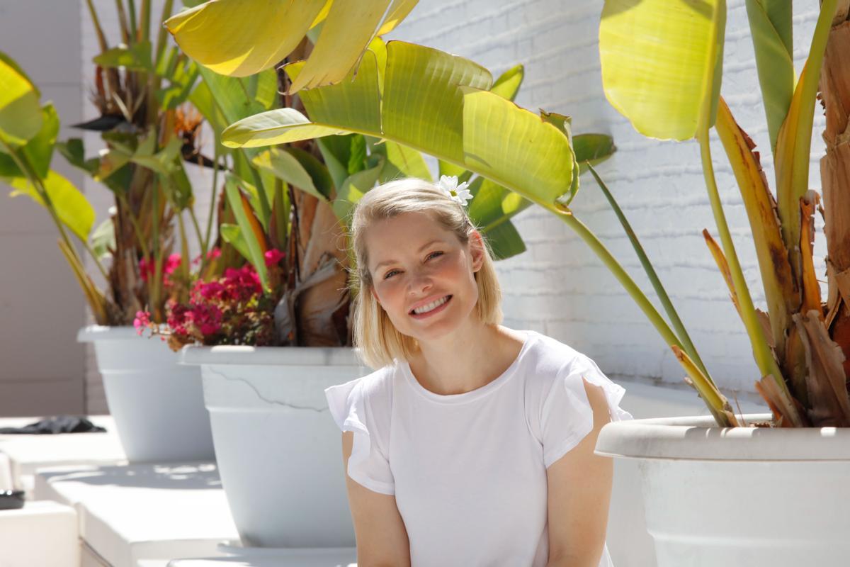 Soraya Arnelas, ayer, en el hotel de Sant Antoni donde se alojó.