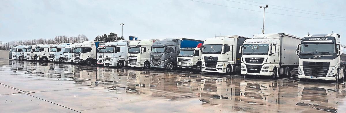 Camiones embolsados en Zamora por 'Ingrid'