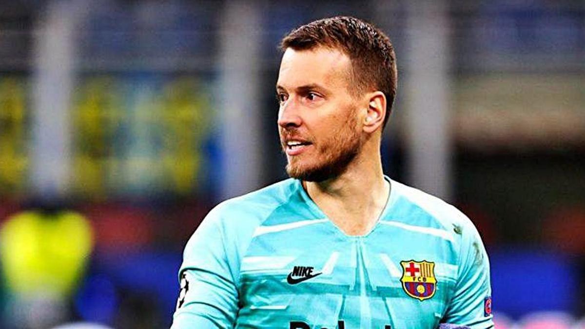 Una imagen de Neto con la camiseta del Barça