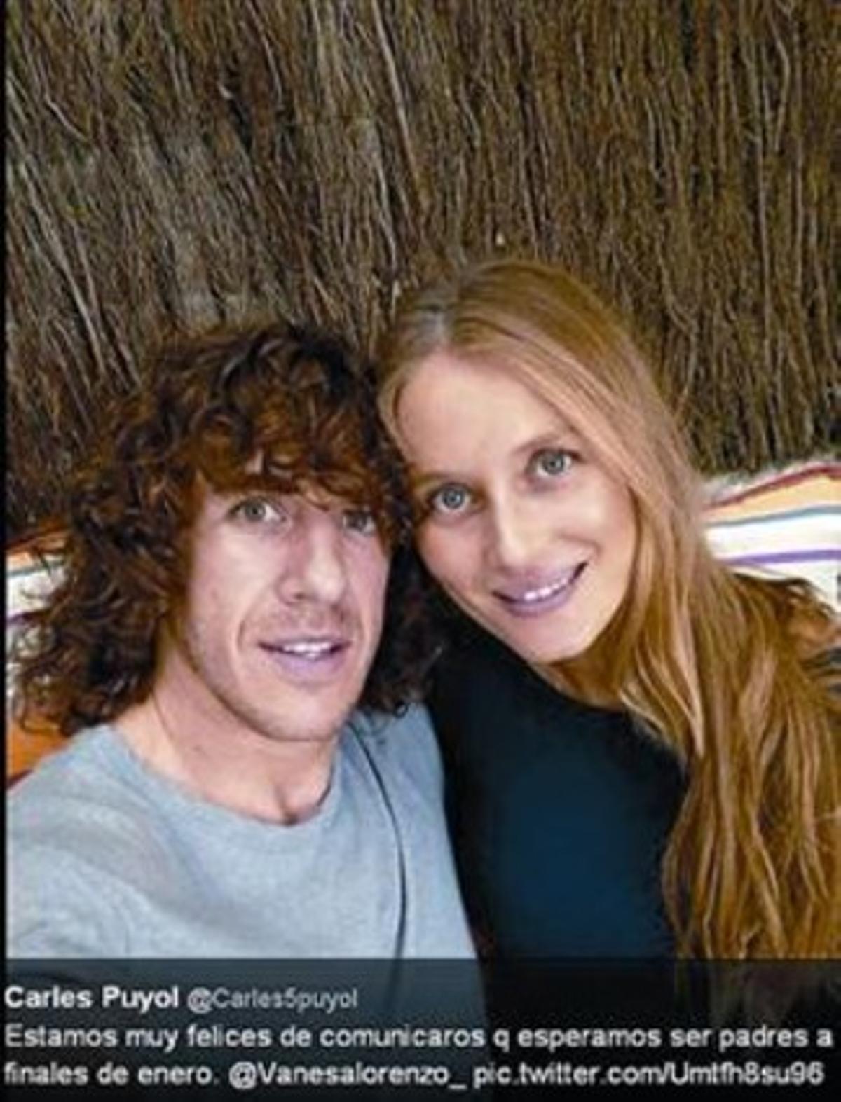 Puyol i Lorenzo, a la foto que ahir van penjara Twitter amb l’anunci. Puyol i Lorenzo, a la foto que ahir van penjara Twitter amb l’anunci.
