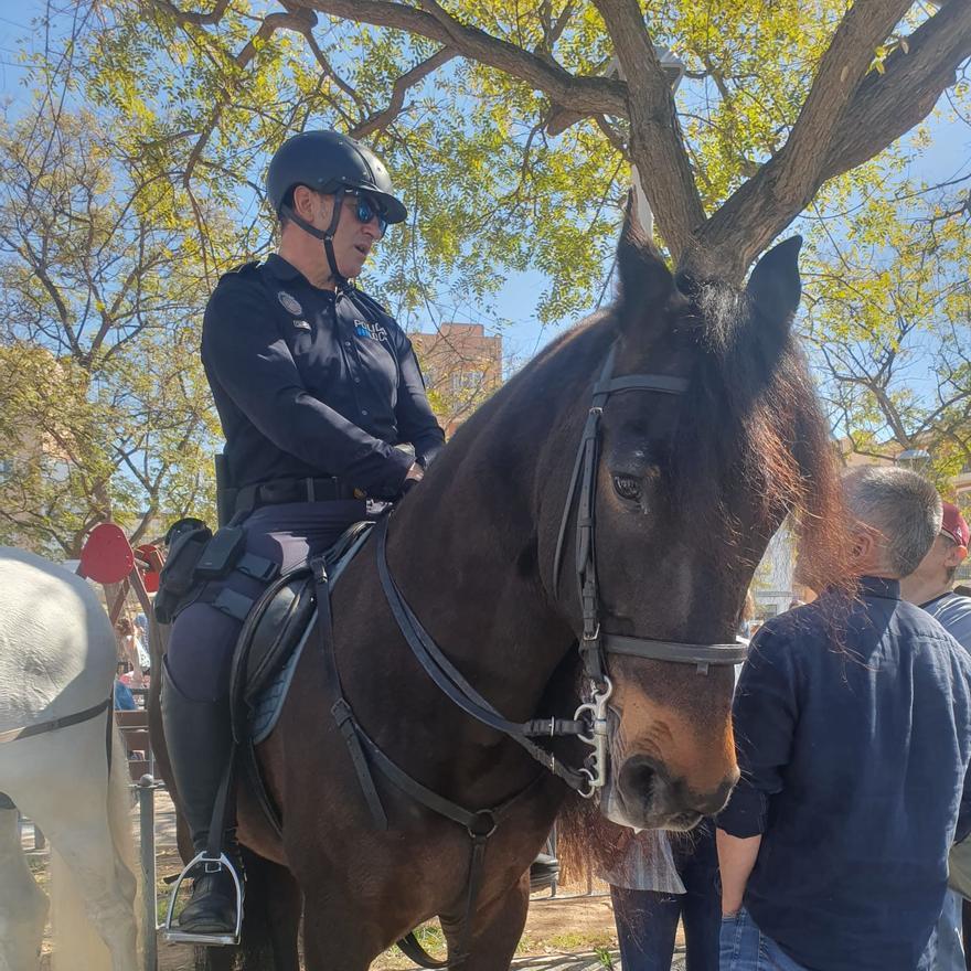 La Policía Montada de Palma también ha participado en la Feria.