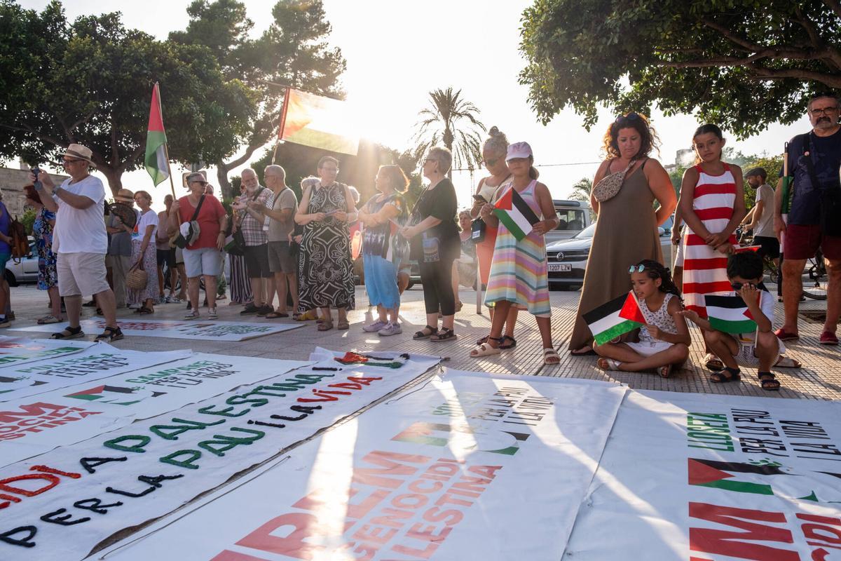Manifestación en apoyo a Gaza y al pueblo palestino en Palma el viernes 31 de julio de 2026.