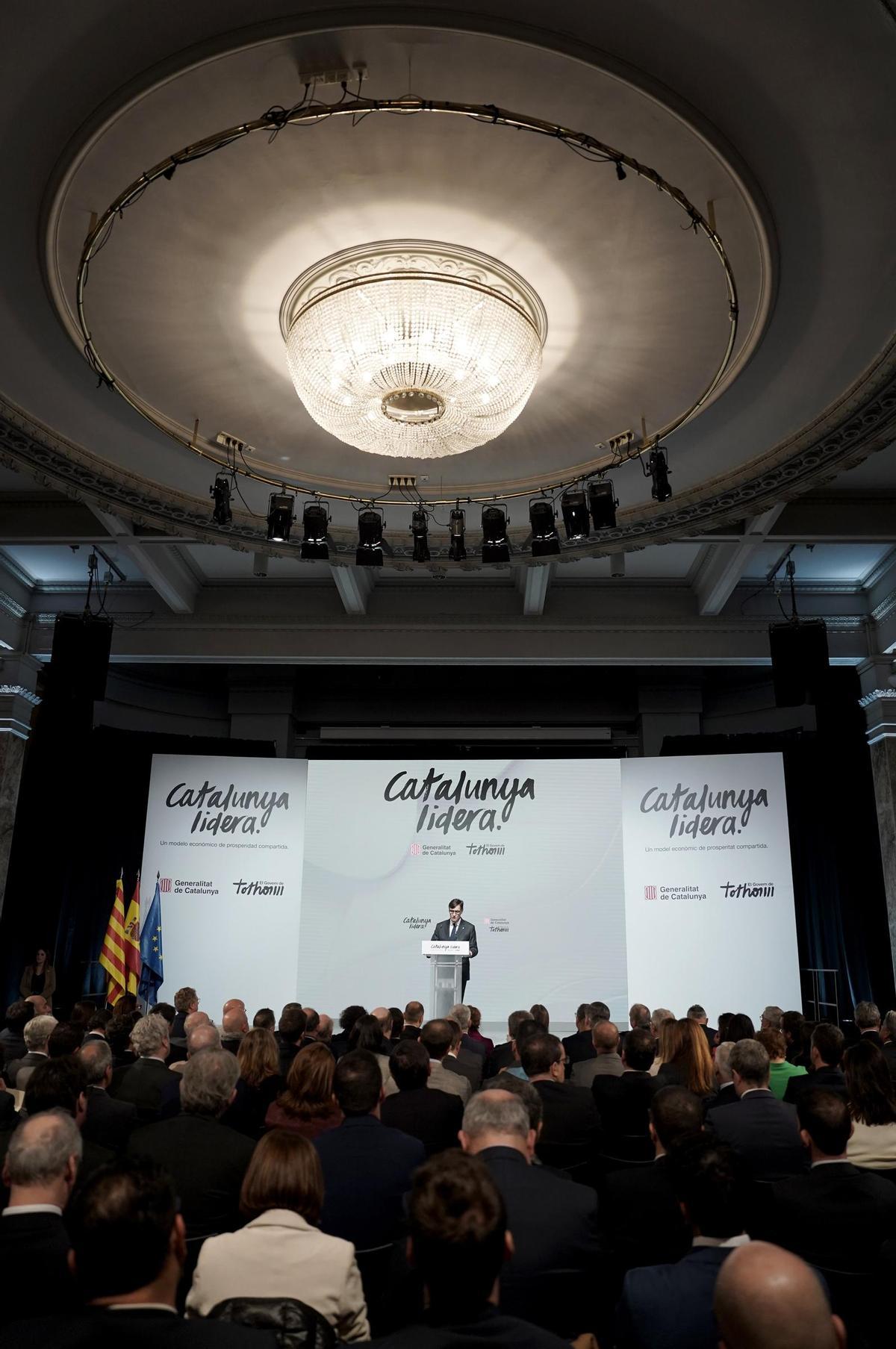 Salvador Illa interviene en la conferencia Catalunya lidera en Madrid