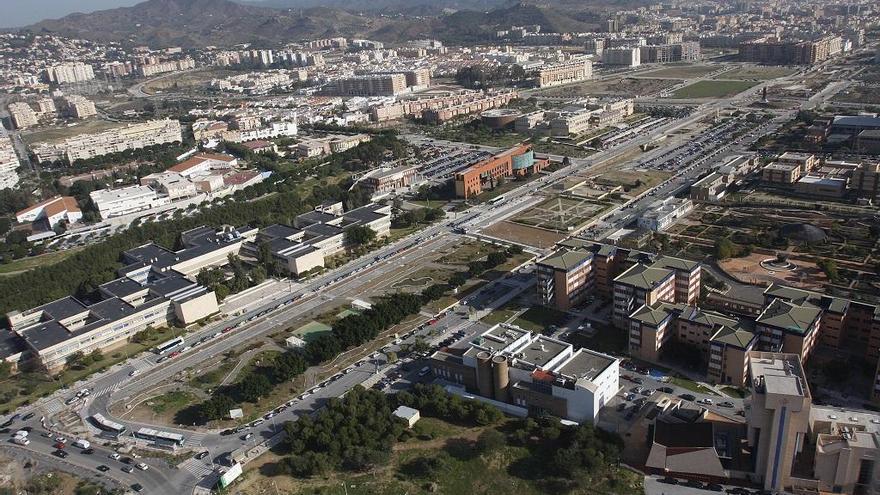 Imagen aérea del campus de Teatinos de la Universidad de Málaga