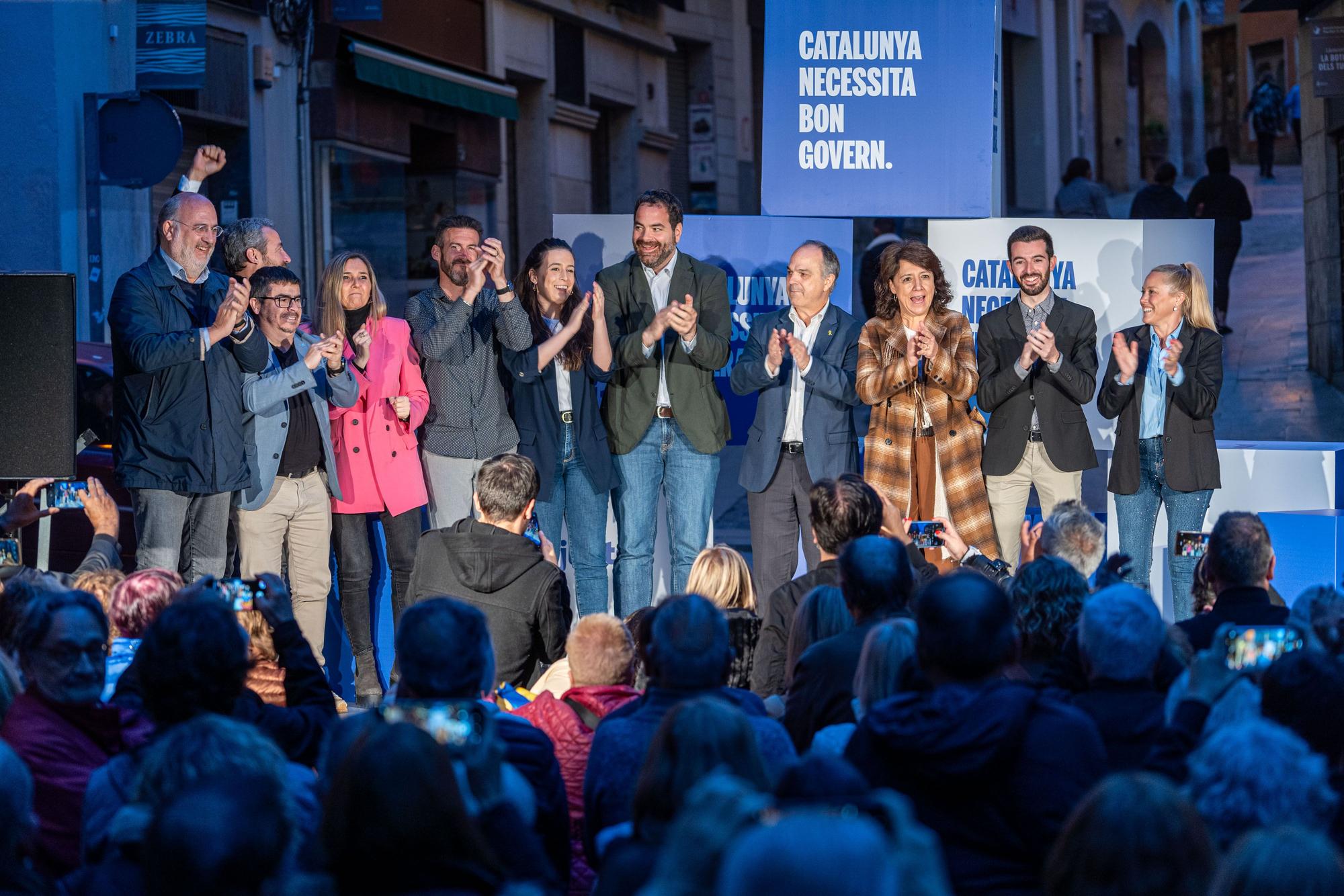 El míting central de campanya de Junts a Manresa, en fotos
