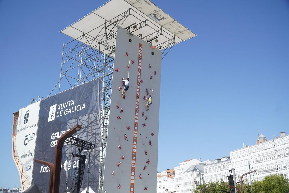 Final del Open juvenil de Escalada de Velocidad en GRAVITEO A Coruña Xacobeo