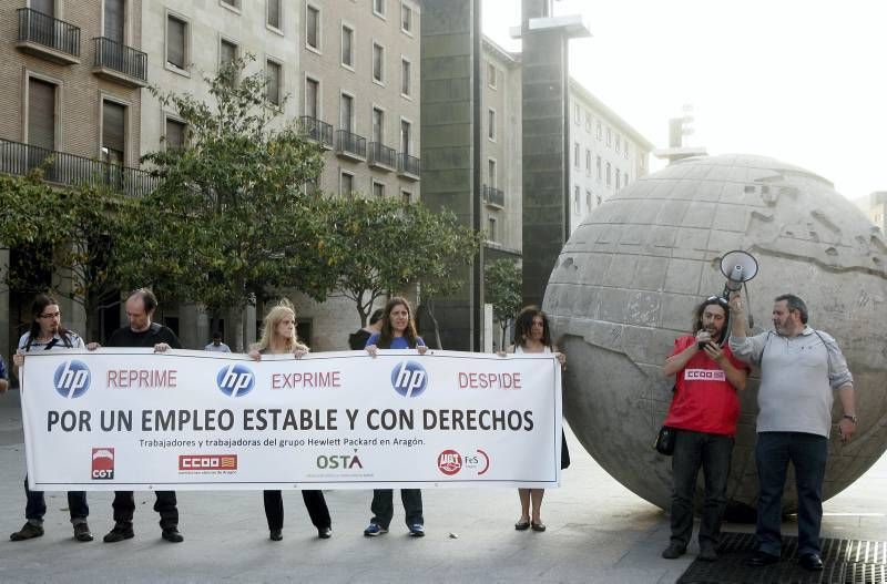 Fotogalería: Manifestación de la plantilla de HP