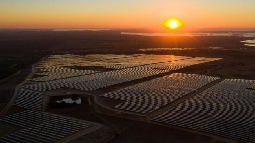 Planta de energía solar donde ha trabajado Abei en Trujillo (Cáceres).