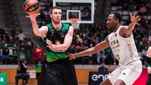 Brodziansky, en acción, en un partido del Joventut frnete al UCAM Murcia.