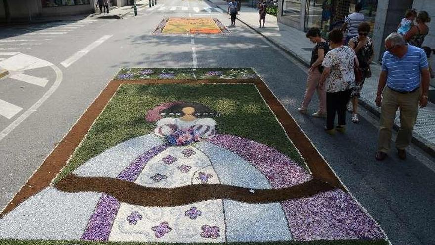 Alfombras de la edición de este año del Corpus de Bueu. // G.N.