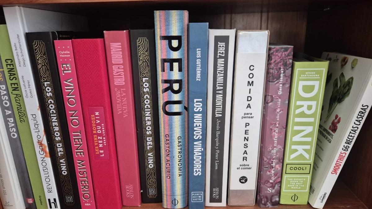 Selección de libros de gastronomía.