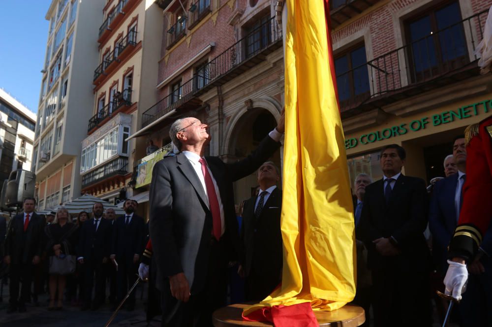 El alcalde Francisco de la Torre ha inaugurado la ceremonia "en un día especial", el 40 aniversario del texto constitucional