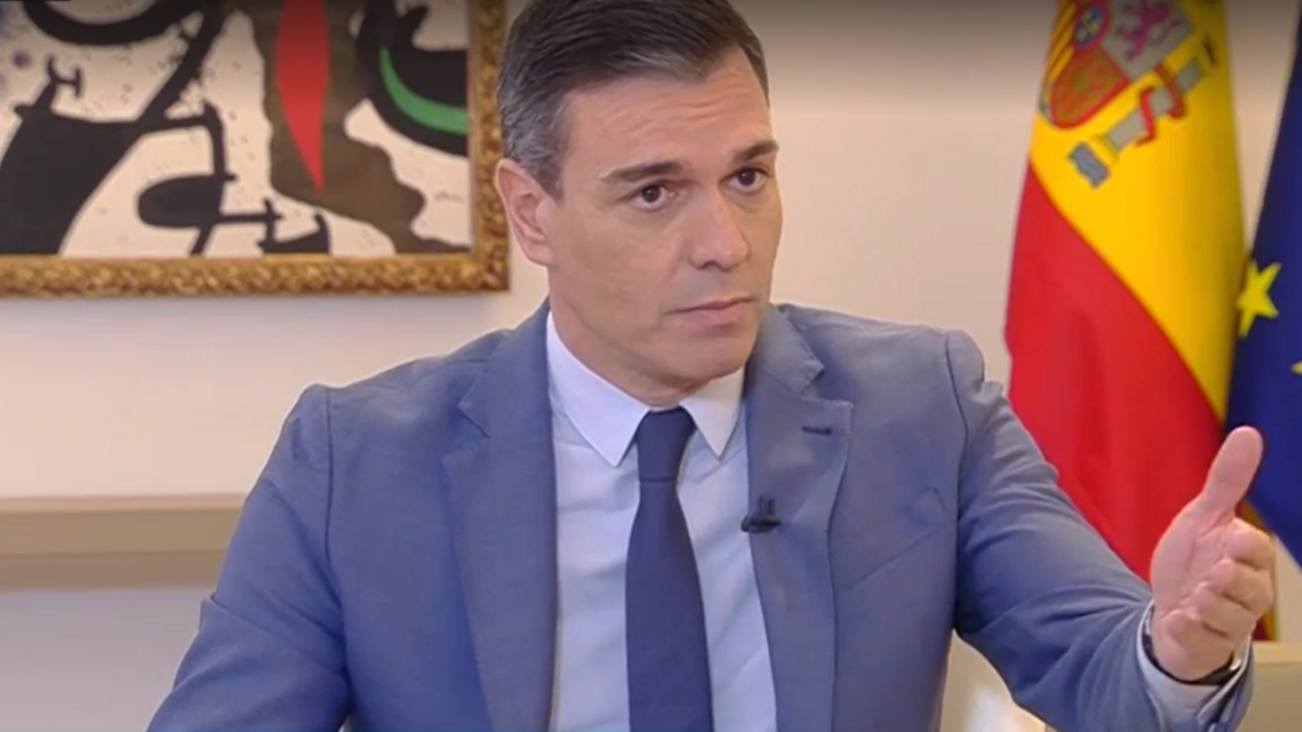 El presidente del Gobierno, Pedro Sánchez, durante su entrevista en La Sexta este 14 de marzo de 2022.